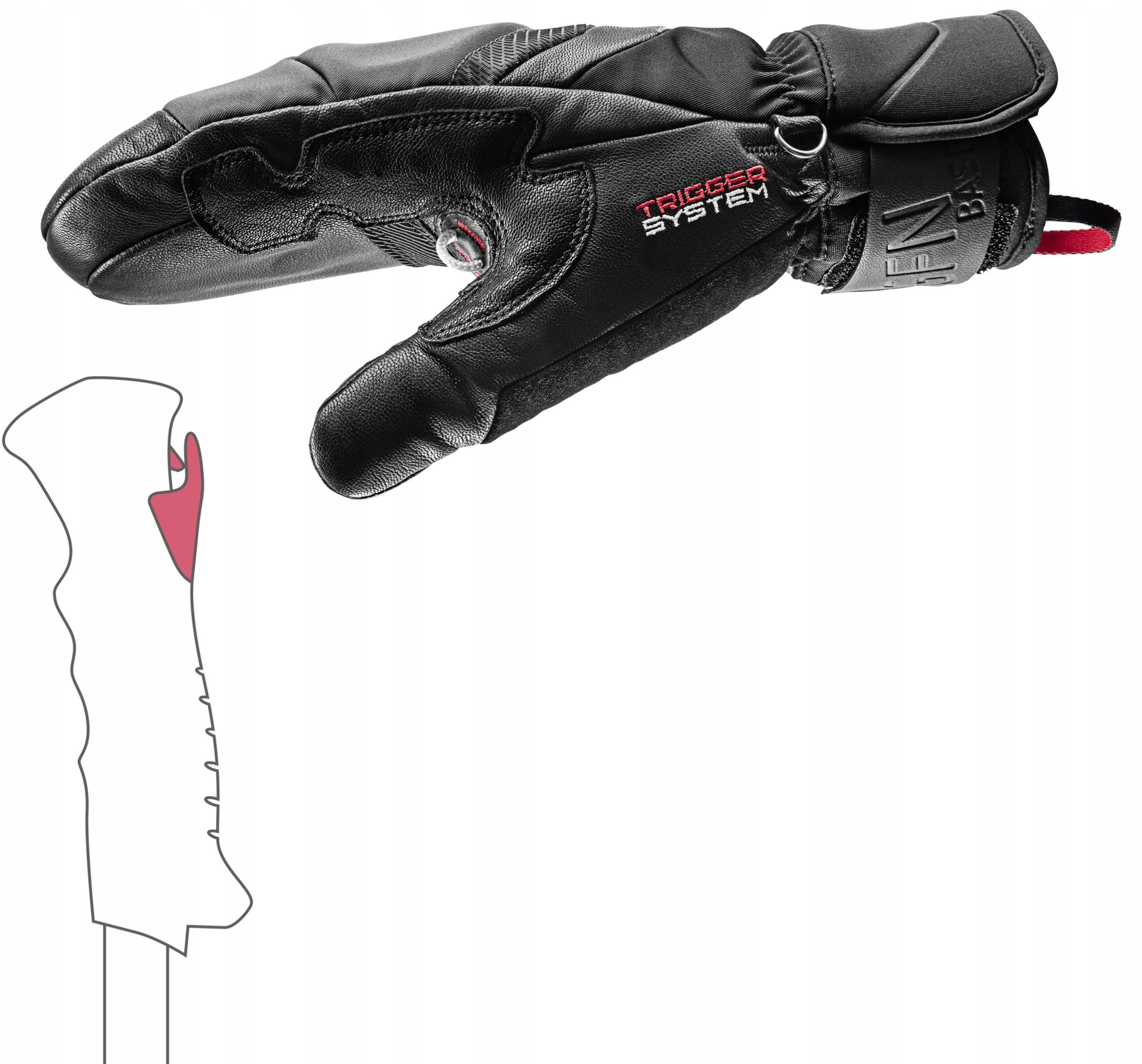 LEKI RĘKAWICE Griffin Base 3D Women Mitt bl 6.5