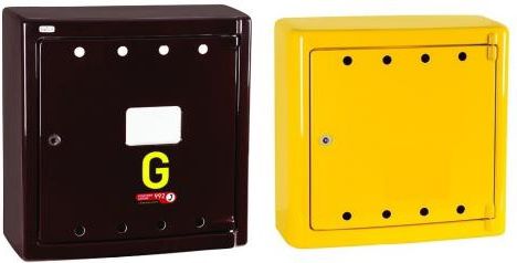 Weba Skrzynka gazowa naścienna 600x600x250 prosta brązowa z tworzywa KEN (06-30-0600-52)