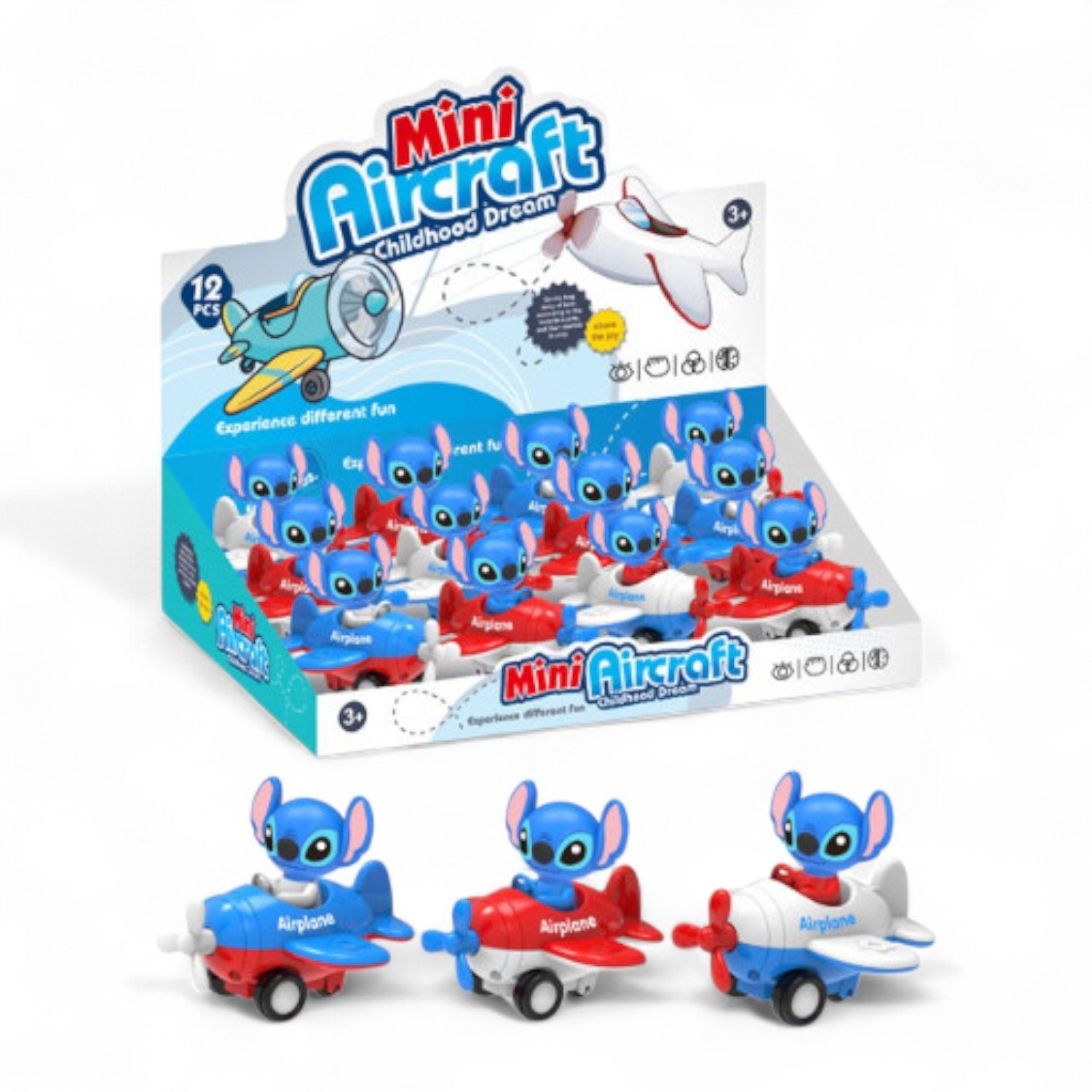 Samolot zwierzątko 10cm 12szt/disp BSAM5199 75199