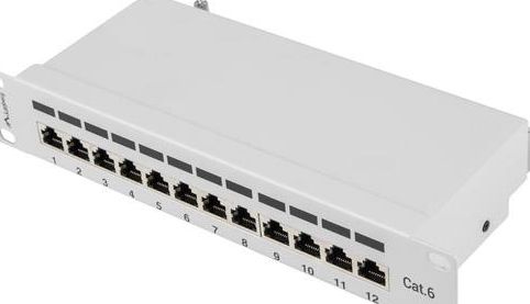 Lanberg Patch panel 1U 10" 12x RJ-45 Kat.6 Szary (PPF6-9012-S)