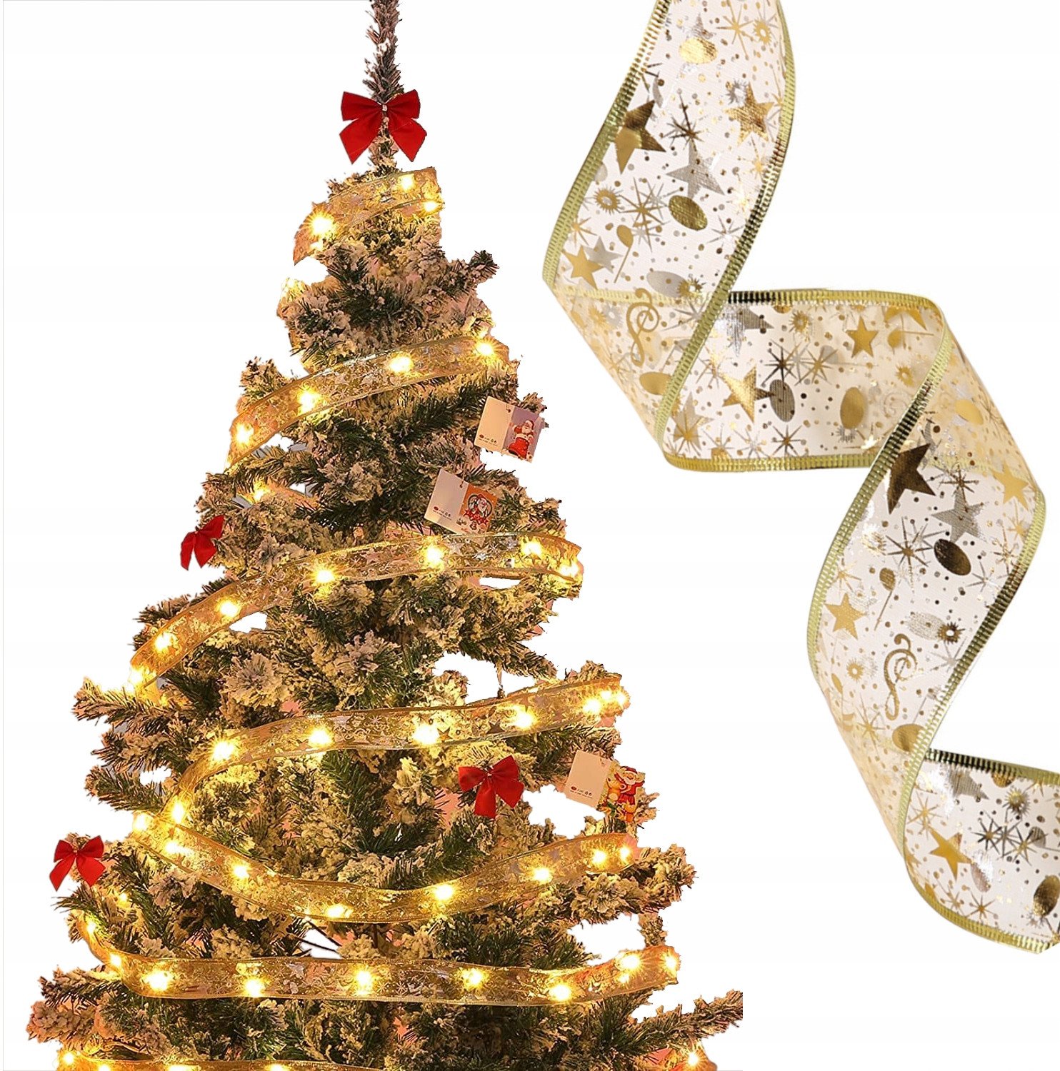 Lampki choinkowe ITIMPORT TAŚMA LED CHOINKOWA WSTĄŻKA 5m 50LED