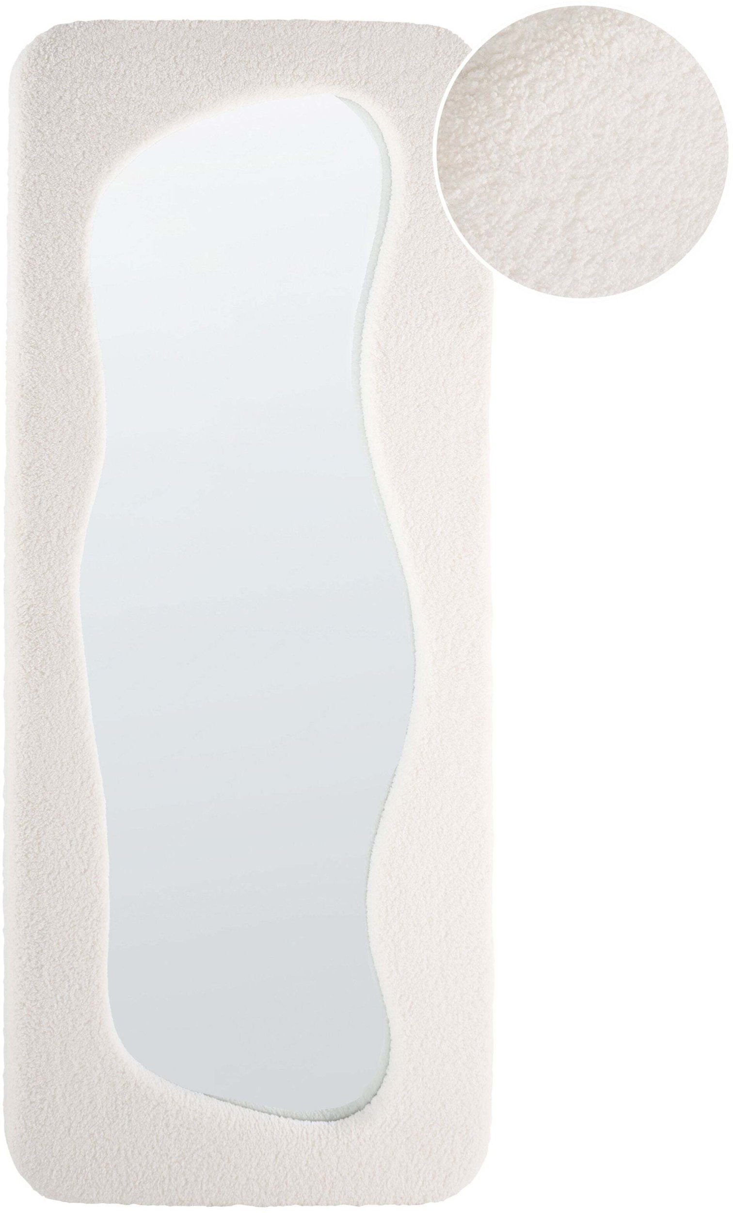 Lustro ścienne QUIMPER 70 cm 170 cm Złamana biel