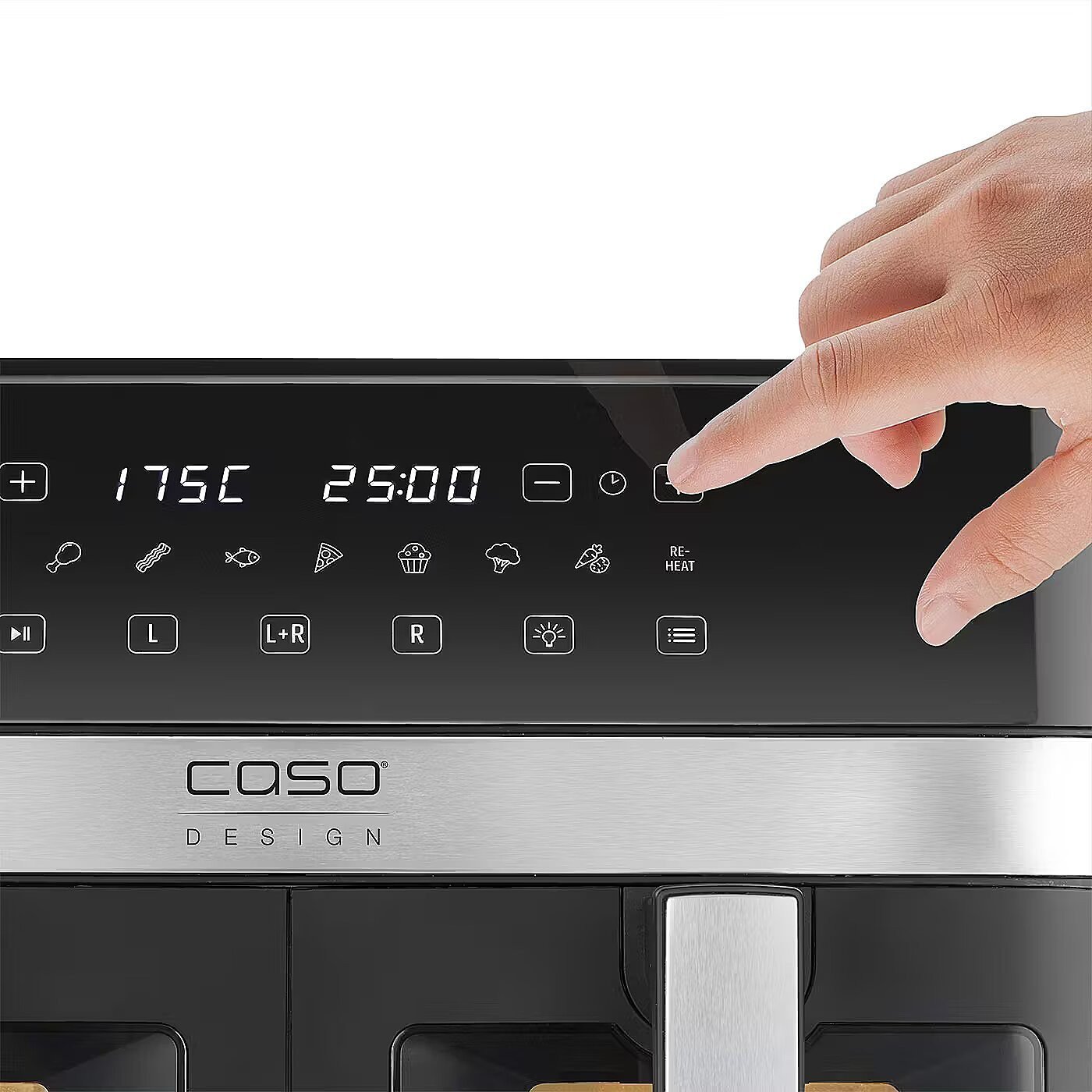 Caso Air Fryer | DuoChef | Power 2200 W | Capacity 14 L | Black