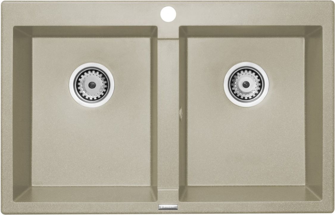 Zlewozmywak Pyramis Zlewozmywak 2-komorowy Studio bez ociekacza 78 x 50cm beżowy (70005301)