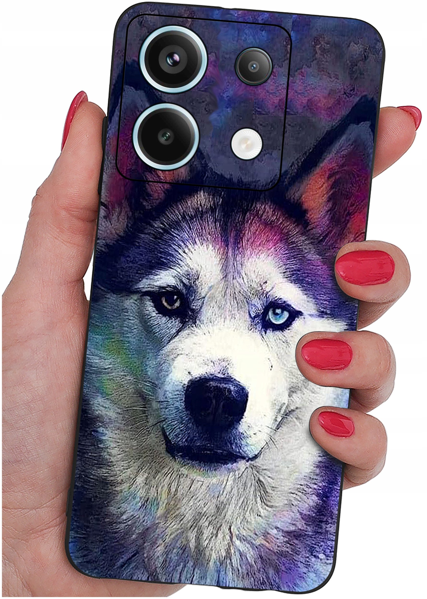 krainaGSM ETUI do Xiaomi Redmi Note 13 Pro 5G WZORY SILIKONOWE MATT CASE +SZKŁO 9H