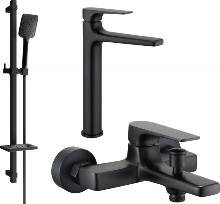 Mexen Mexen Lynx DQ62 zestaw wannowy, czarny - 745913DQ62-70