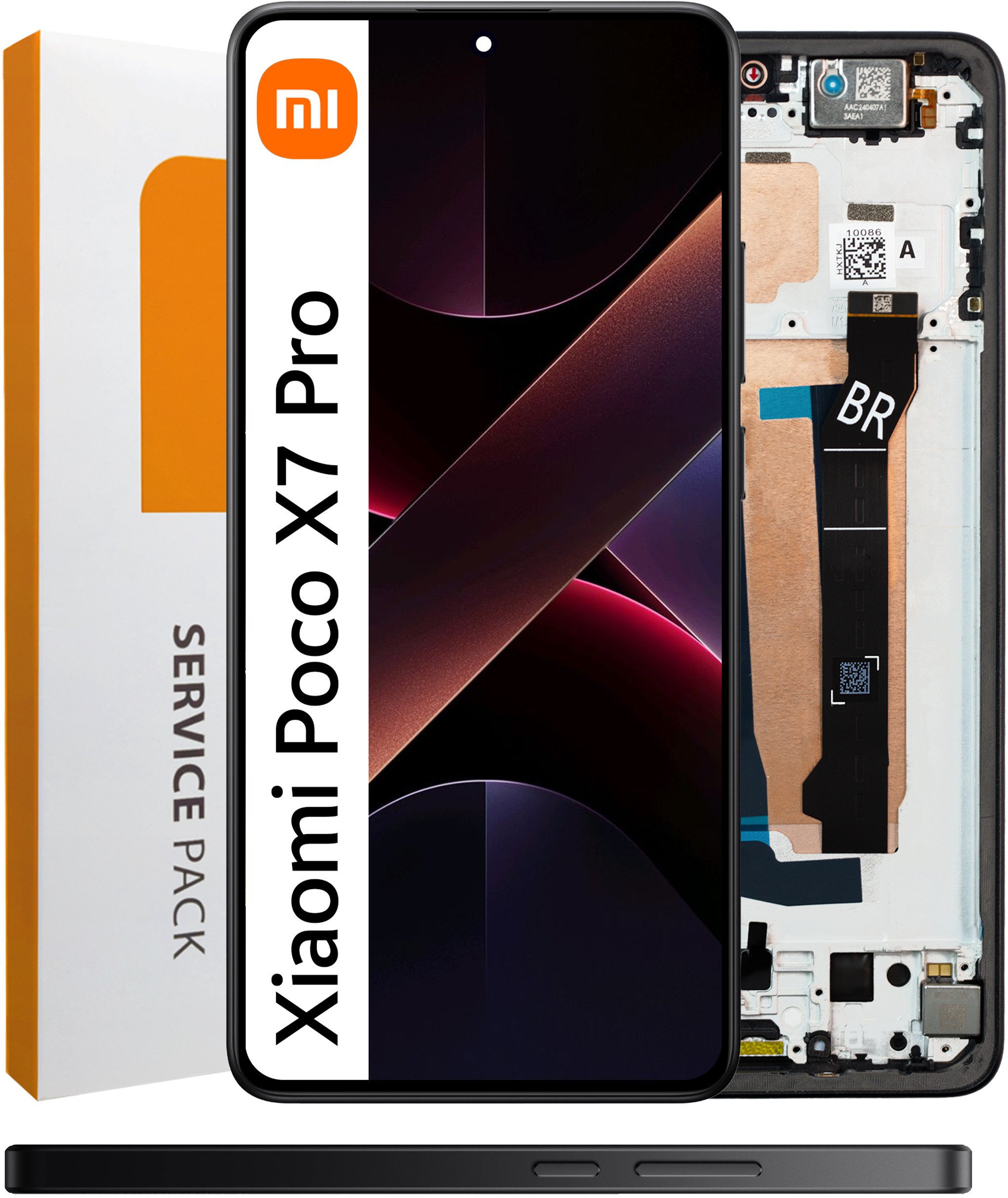 Bateria Zila Wyświetlacz do Xiaomi Poco X7 Pro Ekran LCD Ramka Czarna Oryginał (5904858353866)