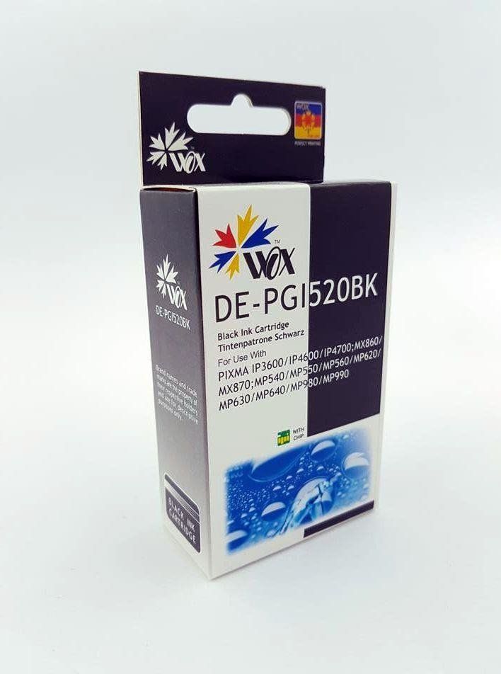Tusz THI Zgodny Tusz Black do Canon iP3600 iP4600 MP550 MP560 MP620 MP640 MP980 MX860 / PGI 520BK / Czarny / 26 ml / zamiennik z chipem uniwersalny