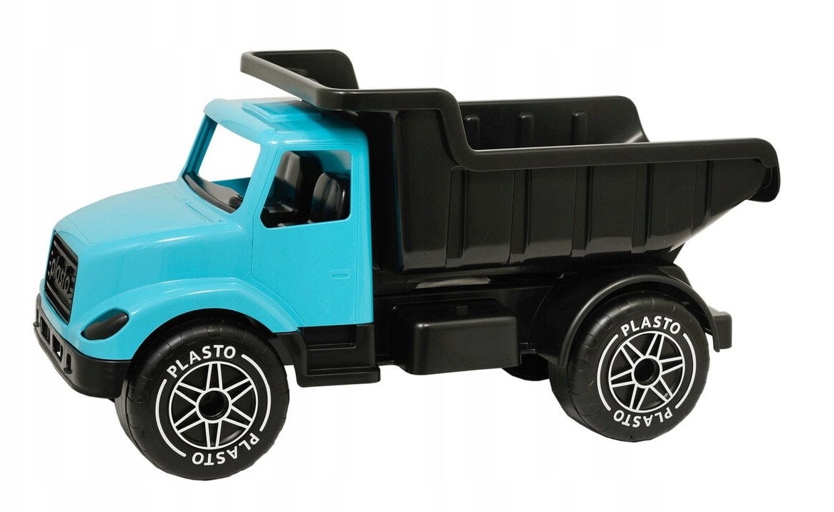 PLASTO Wielka wywrotka 60 cm z cichymi kołami. Kolor turkusowy PLA1096