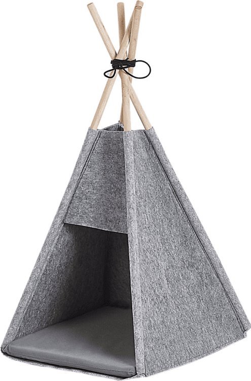 Beliani Namiot tipi dla kota 35 x 40 cm szary ULUBEY