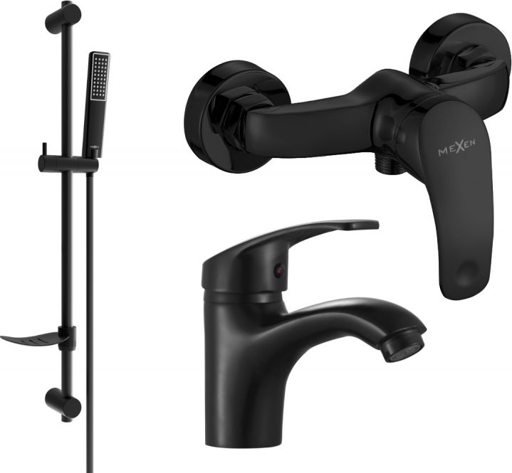 Mexen Mexen Fabia DF72 zestaw prysznicowy, czarny - 746504DF72-70