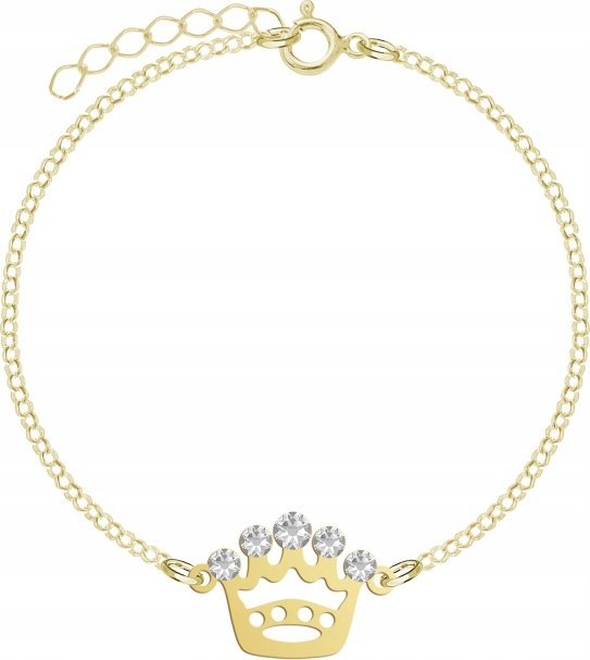 Radziszewska Jewellery KORONA Bransoletka pozłacana Dedykacja GRATIS