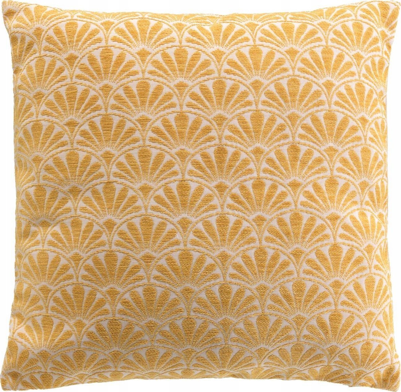 Douceur d`Interieur Żakardowa poduszka ze ściąganą poszewką, 40 x 40 cm, OCHRE