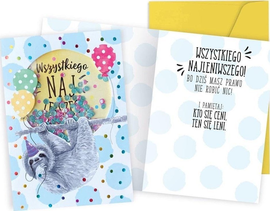 KUKARTKA KARNET CONFETTI URODZINY KNF-052