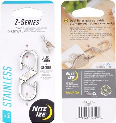 NiteIze Nite Ize - Podwójny karabińczyk Z-Series - Stalowy