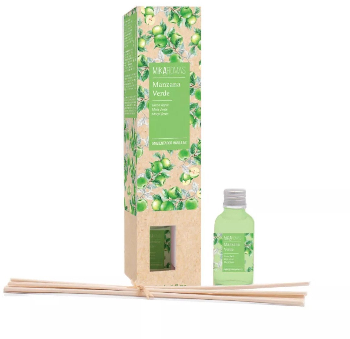 MIKAROMAS_Patyczki zapachowe z olejkiem Zielone Jabłko 30ml
