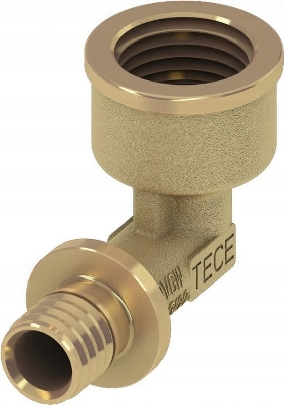 Tece Kolano przejściowe 90° 16mm x 1/2" mosiądz (708016)
