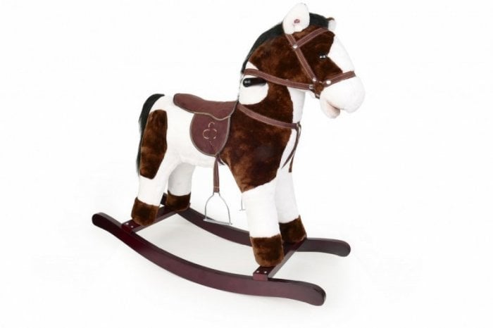 Artyk Koń na biegunach brązowo-biały