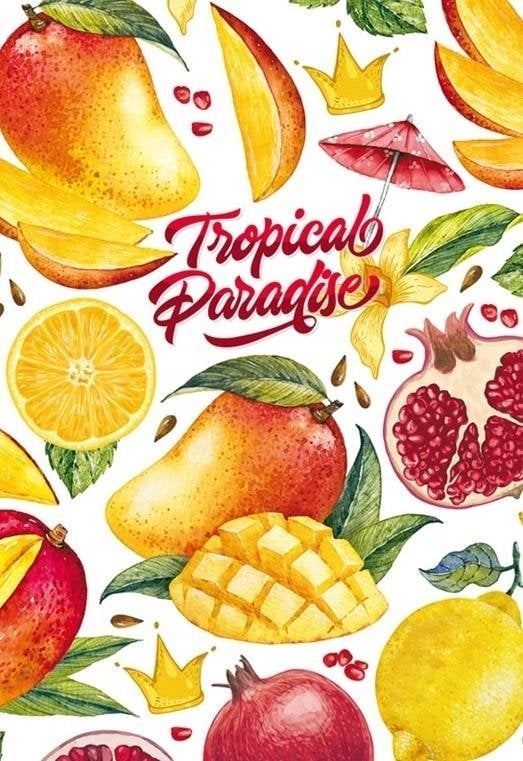 Fresh Notatnik ozdobny 128x165/64K linia Owoce egzotyka