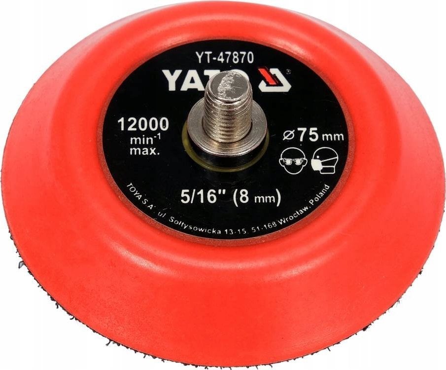 Yato YATO DYSK / TALERZ POLERSKI Z RZEPEM 75mm 5/16"