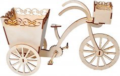 Koszulkowy Rower - kwietnik drewniany na prezent