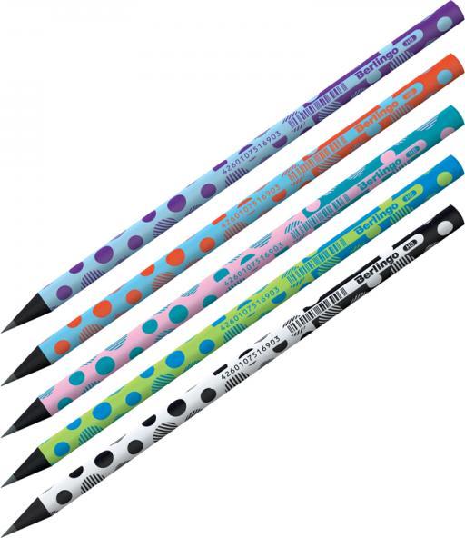 Berlingo Ołówek Dots HB z czarnego drewna