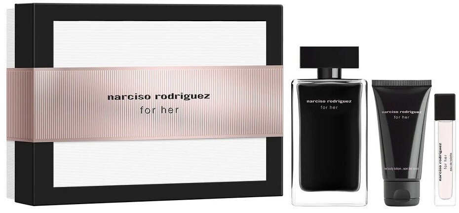 Narciso Rodriguez For Her zestaw woda toaletowa spray 50ml + woda toaletowa spray 7.5ml + balsam do ciała 50ml
