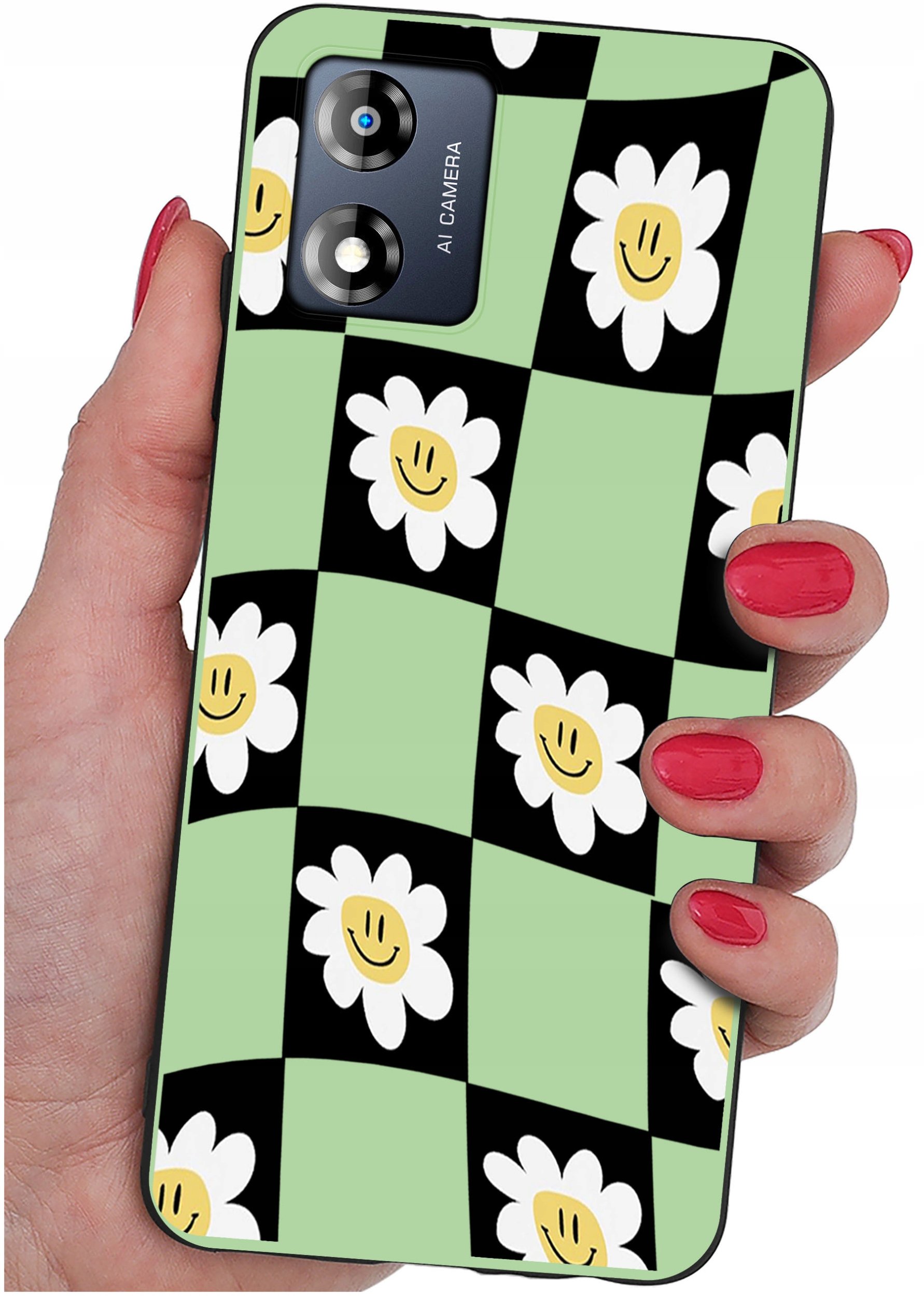 Etui do Motorola Moto E13 WZORY |SILIKONOWE MATT CASE + SZKŁO 9H