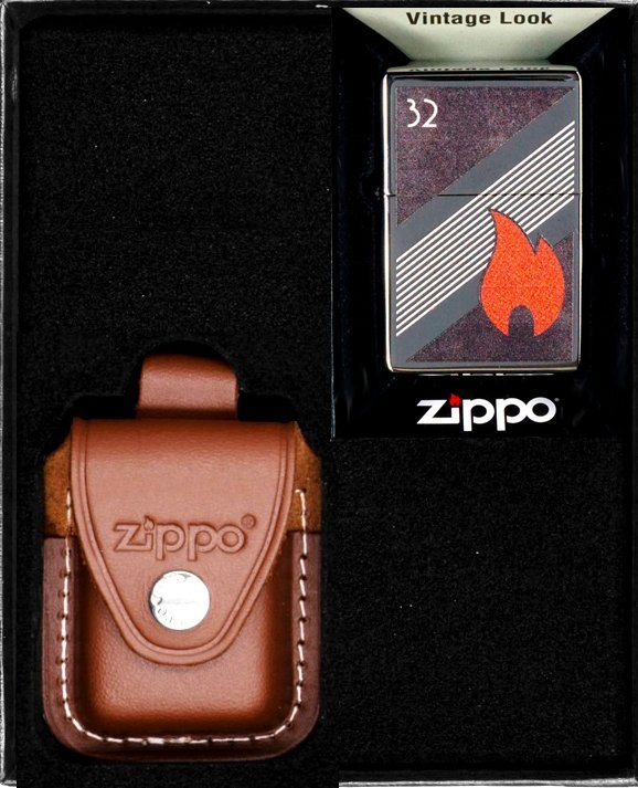 Zestaw ZIPPO Zapalniczka FLAME DESIGN 4 Prezentowy No2