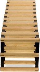 Wamar-Sosenka Regał na wino Stojak na 18 Butelek Szklanych/ PET RW-8/ 9x2 Naturalny Naturalny Metal + Drewno RW-8-9x2-18