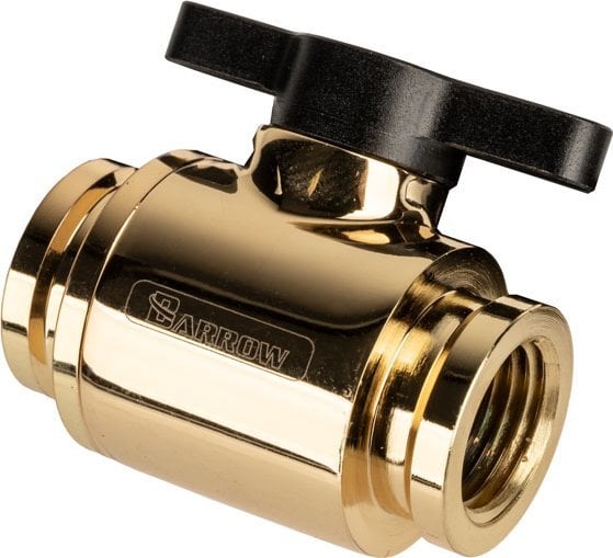 Barrow Barrow Ball Valve (10mm) G1/4 Zoll Kugelhahn, gold - schwarz