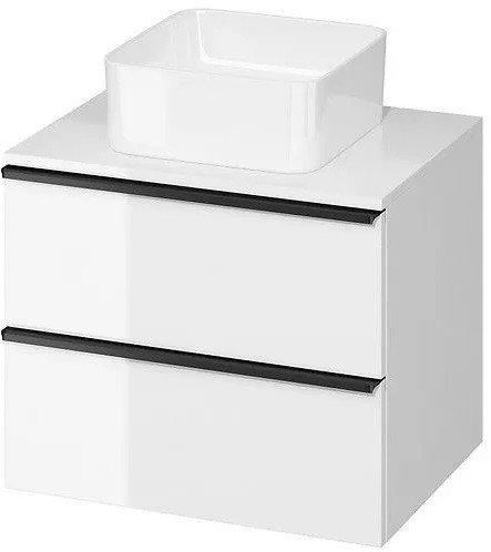 Cersanit S522-019 SZAFKA Z BLATEM VIRGO 60 BIAŁA UCHW CZARNY ZMONT. // CER.VIRGO-BLAT-60-BIAŁA-UCH-CZ
