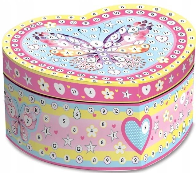 Pudełko na biżuterię szkatułka Motyl/Jednorożec do ozdabiania