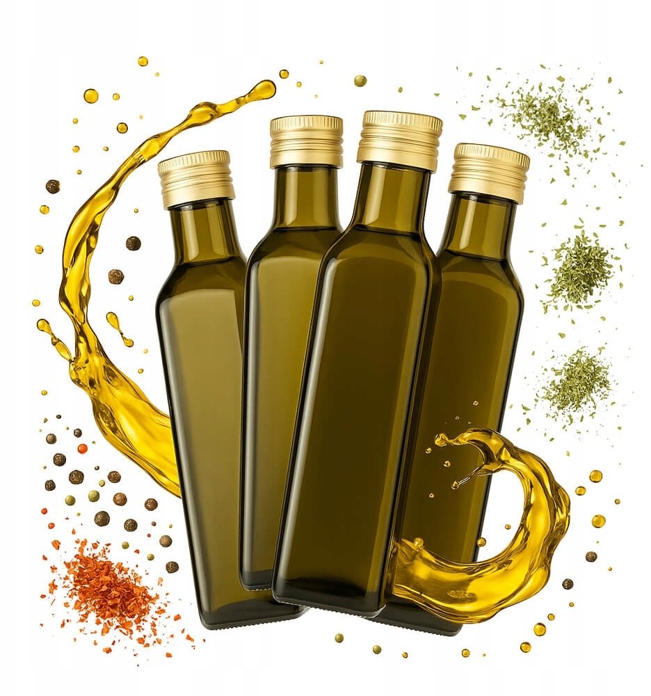 10X Butelka MARASCA OLIWKOWA 250ml na oliwę ocet olej butelki szklane sos