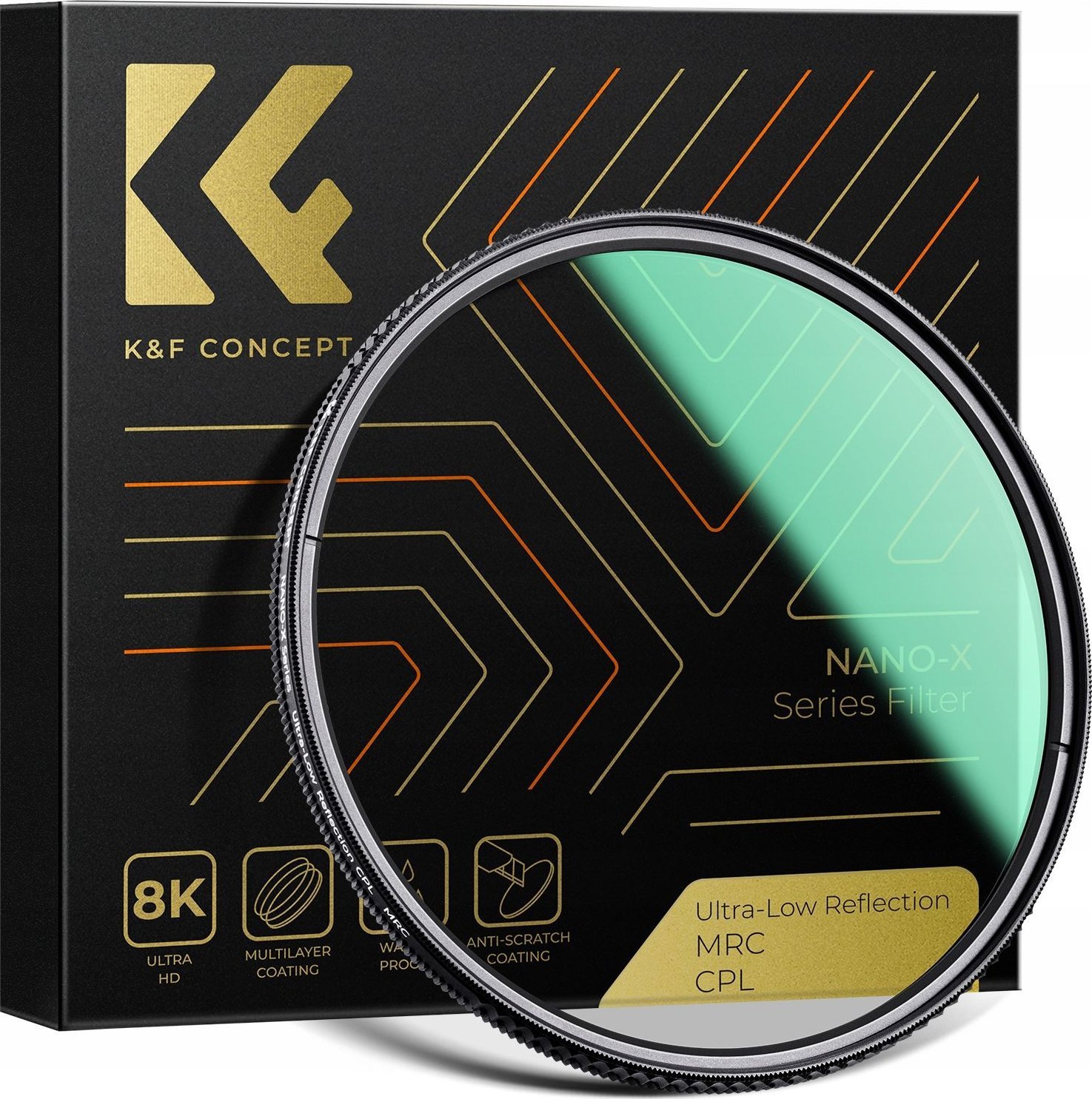 Filtr Kf FILTR Polaryzacyjny CPL K&F CONCEPT NANO-X Ultra-Low Reflection 72mm 72 mm / KF01.2479