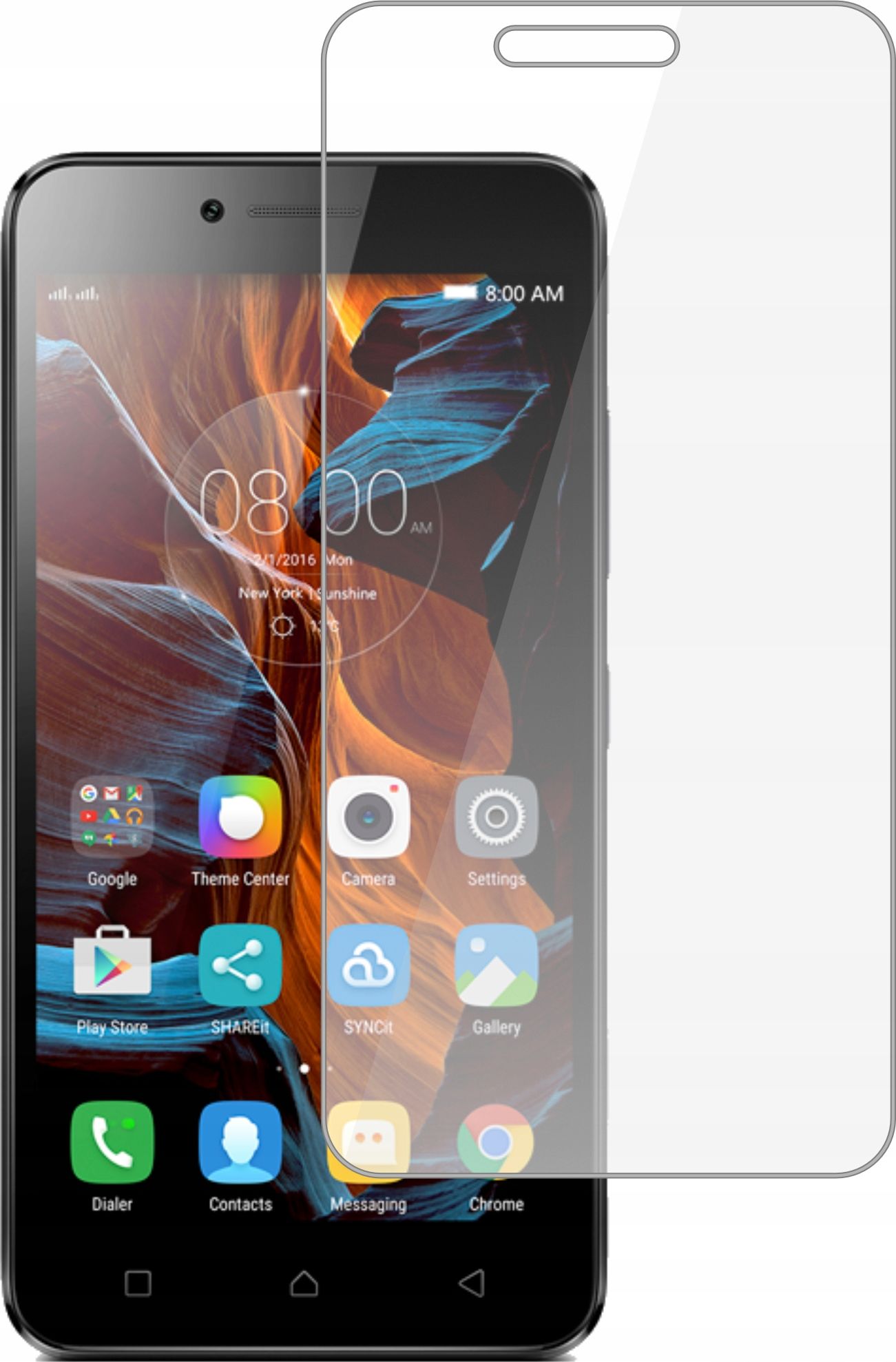 etumi Szkło Hartowane 9H Do Lenovo K5 Szybka Na Ekran Szkiełko Ochronne Na Ekran Twarde Płaskie Przód / Ochrona Matrycy Telefonu Glas0300
