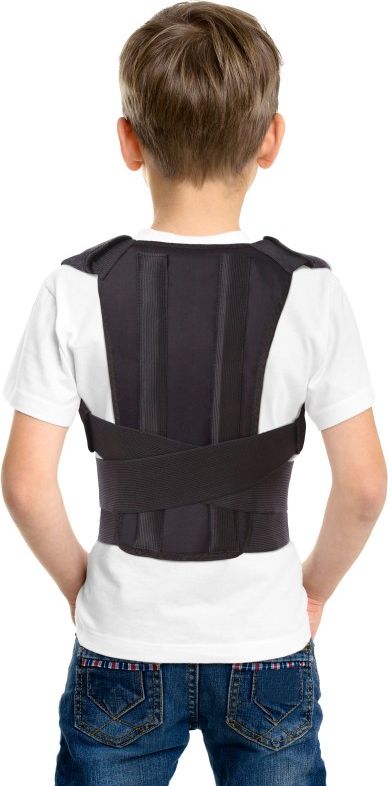 TOROS-GROUP Gorset do korekcji postawy 652 dziecięcy czarny r. 2