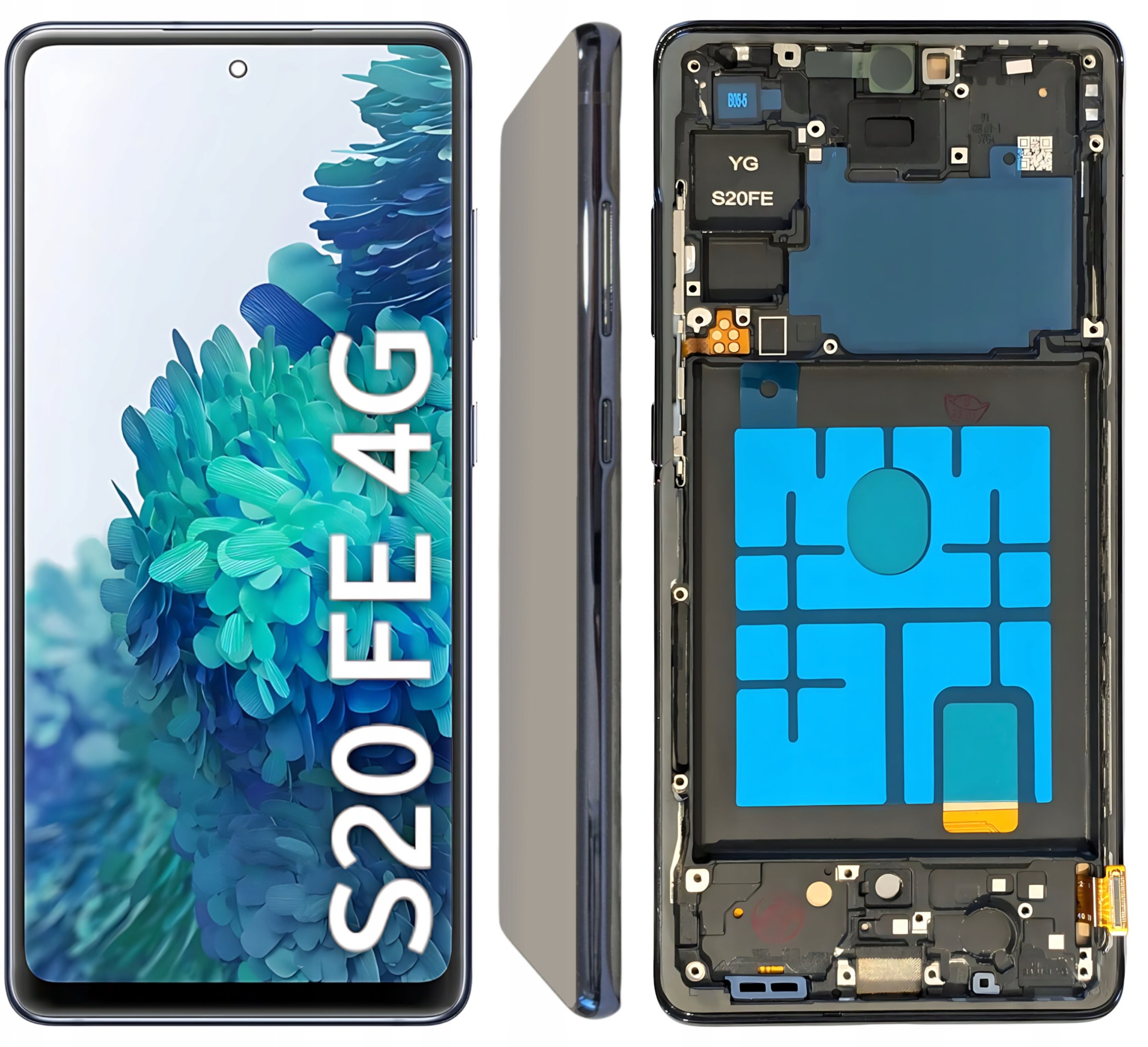 WYŚWIETLACZ EKRAN LCD DO SAMSUNG GALAXY S20 FE 4G INCELL RAMKA GRANATOWA