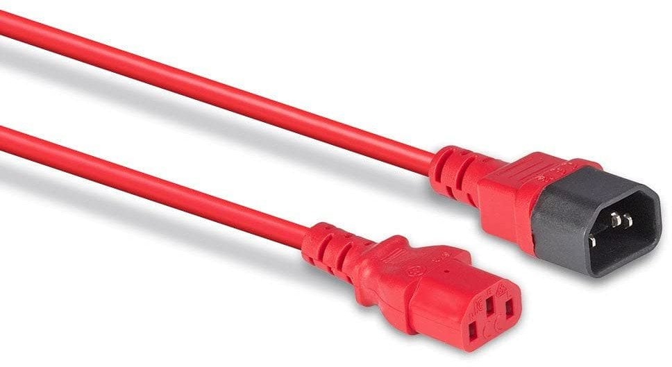 Kabel zasilający Lindy Lindy 30478 PrzedĹuĹźacz zasilajÄcy IEC C14 - IEC C13 (do UPS), czerwony - 2m