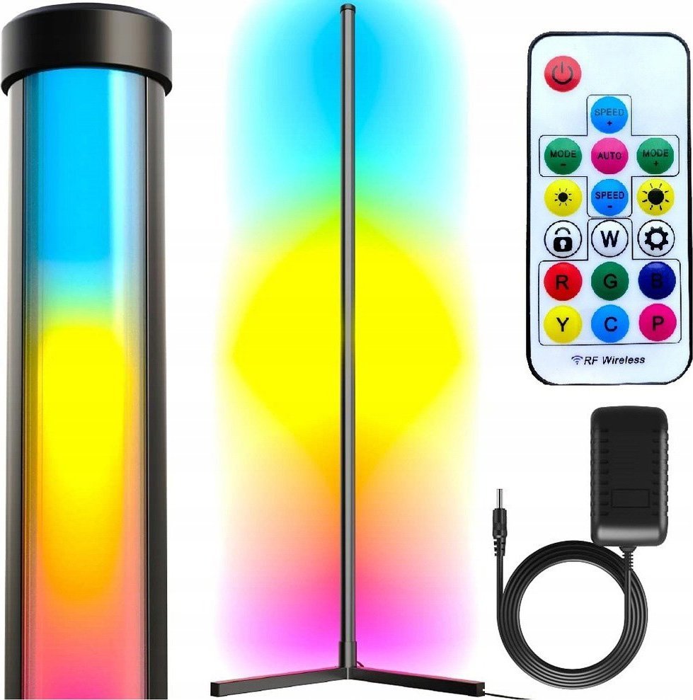 Lampa podłogowa Braders Lampa Stojąca, Narożna, Podłogowa 142cm LED RGB + Pilot
