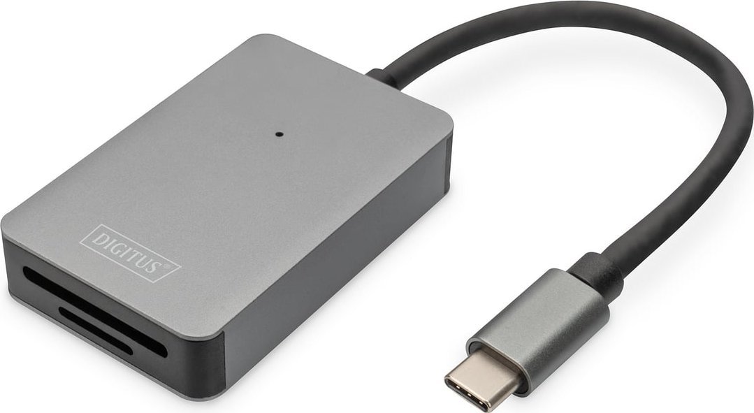 Czytnik Digitus DIGITUS Kartenleser USB-C 2 Port silber 15cm Kabel