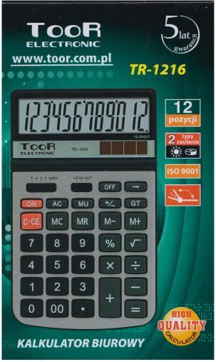 Kalkulator Toor Electronic Kalkulator 12-pozycyjny TR-1216