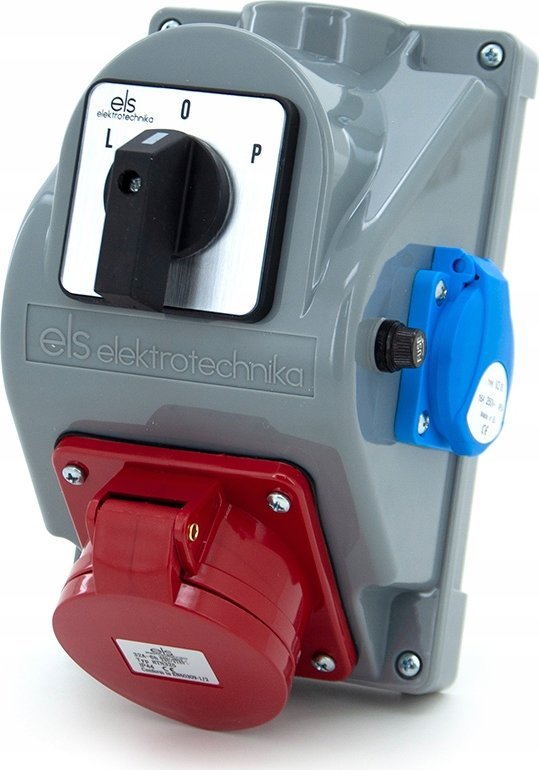 ELS Elektrotechnika Rozdzielnica budowlana typ COMBOPOL 32A/5 + GS 230V + wyłącznik 0-1, obudowa naścienna / natynkowa, N1T01-01