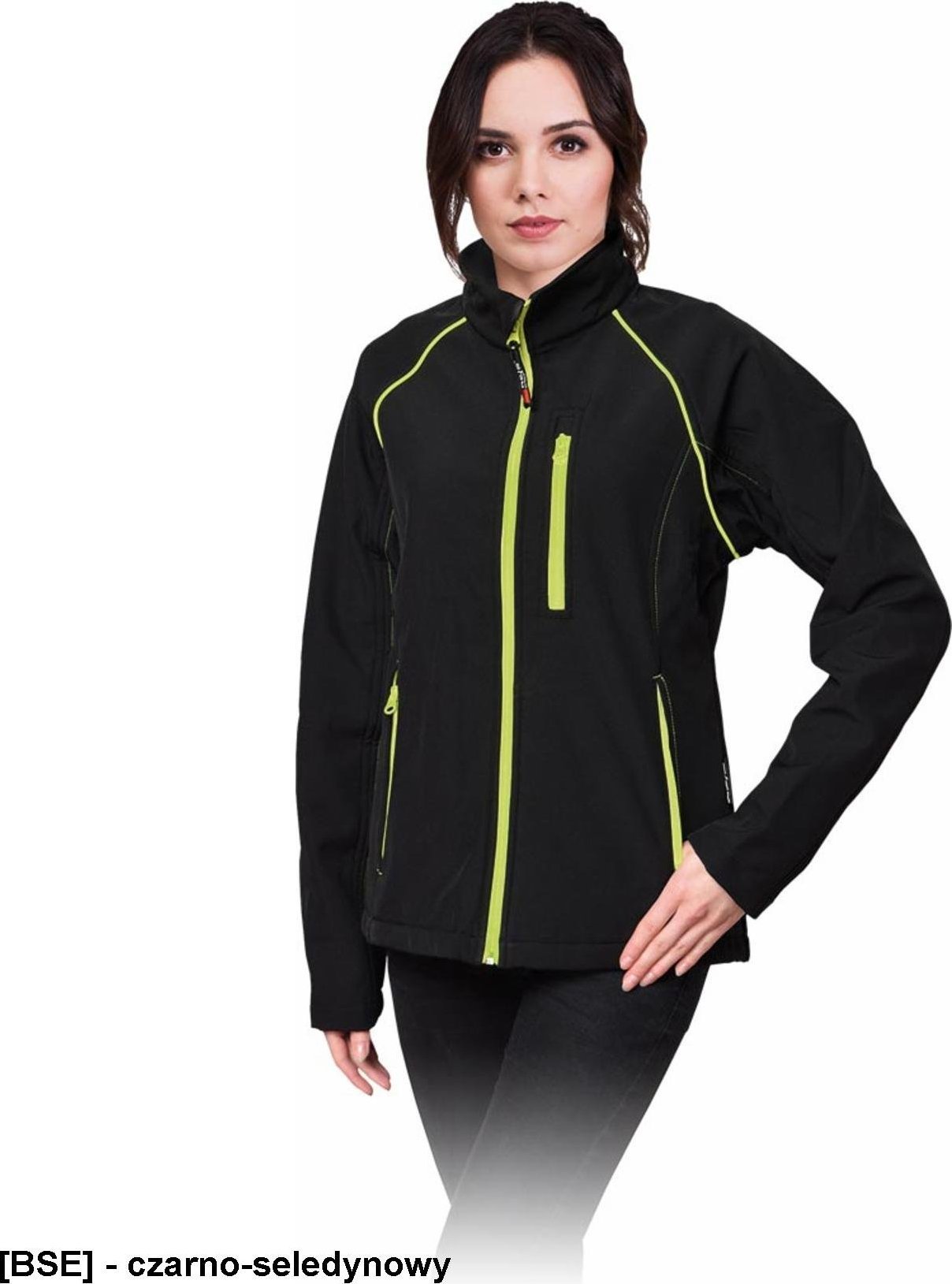 R.E.I.S. SHELLADY-J - Damska kurtka ochronna z materiału SOFTSHELL, kołnierz stójka 2XL