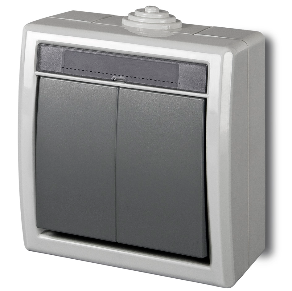 Elektro-Plast Łącznik natynkowy Aquant świecznikowy szary (1202-10)