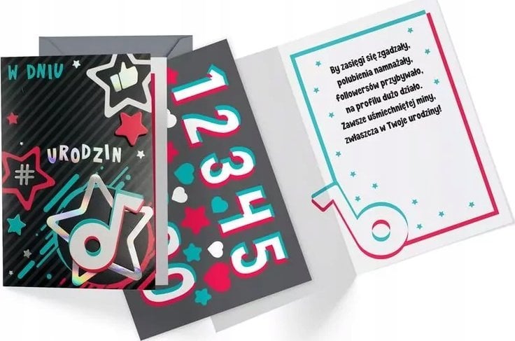 Teka Karnet B6 Urodziny dziecięce (wymienne cyfry)