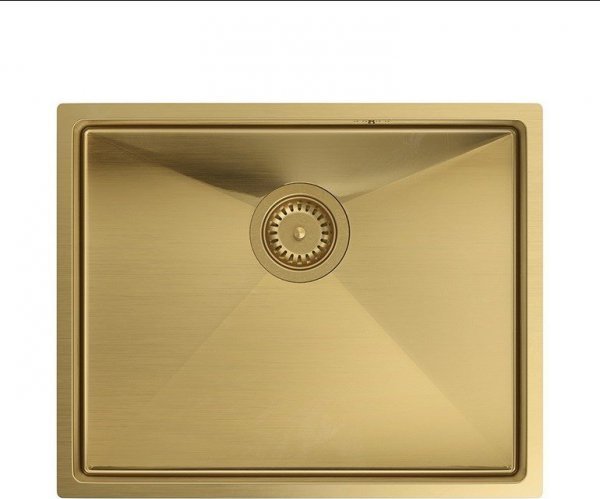 Zlewozmywak Quadron ANTHONY SteelQ zlewozmywak PVD złoty z syfonem 1-komorowy b/o wersja podwieszana