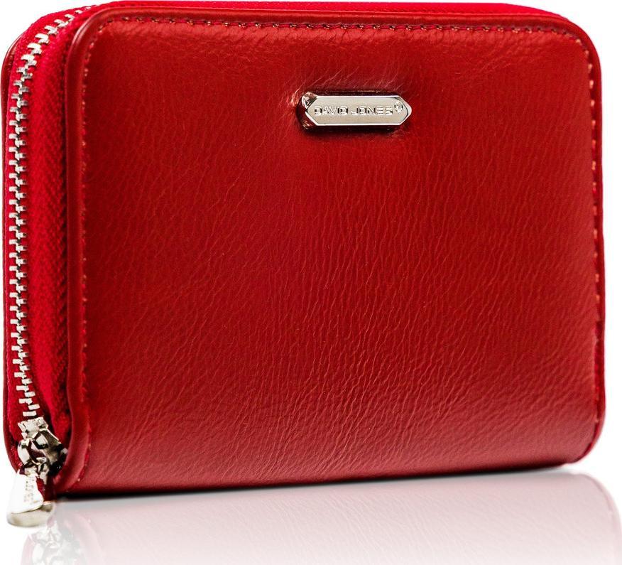 David Jones Poręczny portfel damski z gładkiej eko skóry zapinany suwakiem David Jones NoSize