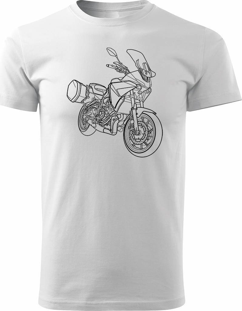 Topslang Koszulka motocyklowa z motocyklem na motor Yamaha Tracer 7 700 męska biała XXL