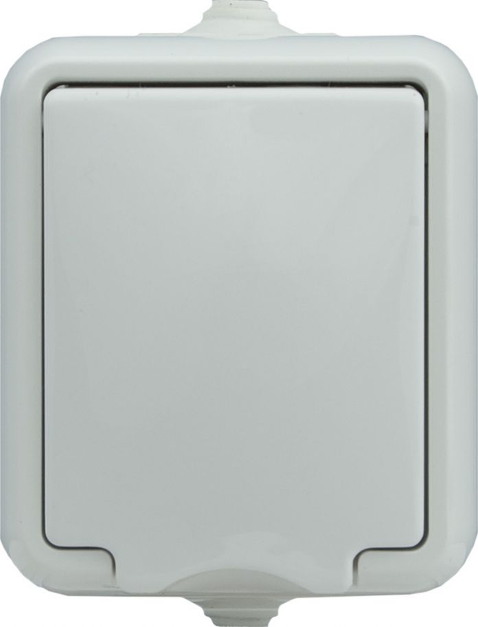 KOS HYDRO LINE Gniazdo hermetyczne pojedyncze z/u 16A IP44 z klapką pełną białe (120432)